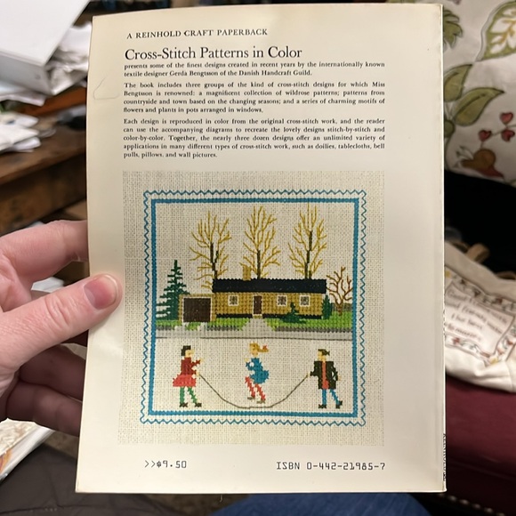 Cross-Stitch Patterns In Color Paperback Book, Designs by Greda Bengtsson, green - Picture 2 of 4